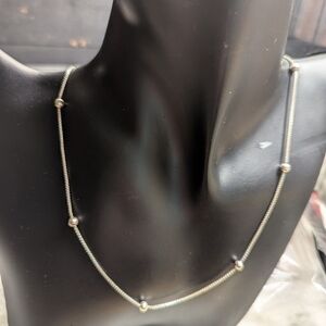 IBB 925 Elegant Silver Beaded Necklace 3.91 Grams